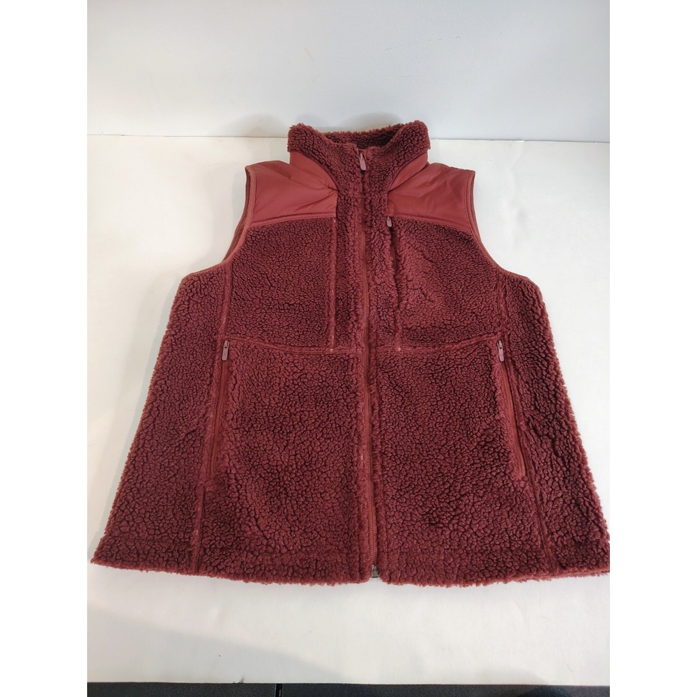 Lululemon Vest Womens 6 Date Brown Sherpa Fleece Full Zip Pockets Hiking...